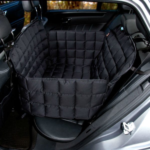 Doctor Bark 2-Sitz-Autodecke für Rücksitz, S: Sitzbreite 60 cm, Sitztiefe  40 cm, Sitzhöhe 50 cm, schwarz - Mein Pferdeshop